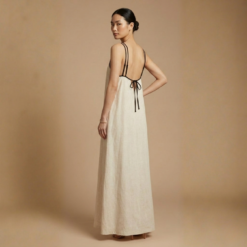 Elegant Linen Maxi Dress - AM05