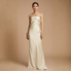 Premium Satin Silk Strapless Evening Gown - AM06