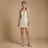 Backless Strap Mini Dress – Sleek A-line - AM04