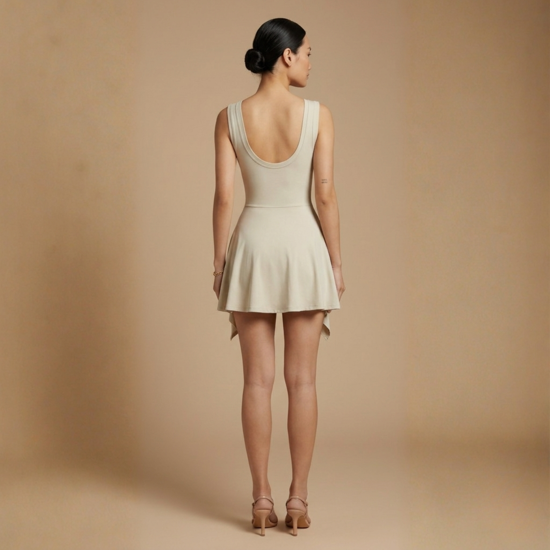Elegant Knot Mini Dress – Polyamide Stretch - AM02 - Image 2