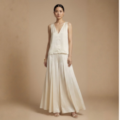 SILK PALAZZO TWO-PIECE SET