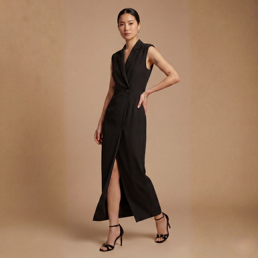 Sleeveless Blazer Dress - Image 2