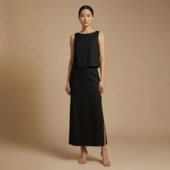 CLASSIC LINEN MAXI SKIRT