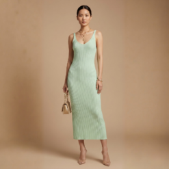Minimalist V-Neck Strappy Dress