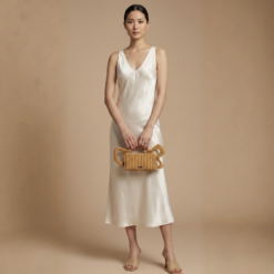 ELEGANT SATIN MIDI DRESS